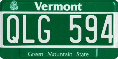 VT license plate QLG594