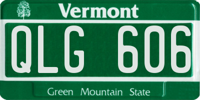 VT license plate QLG606