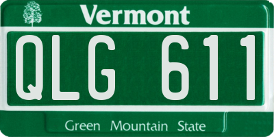 VT license plate QLG611