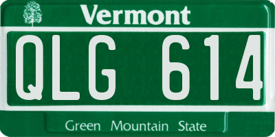 VT license plate QLG614