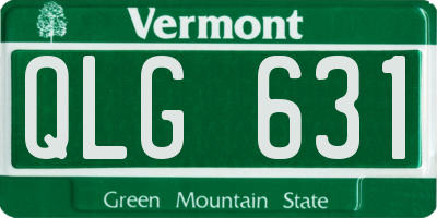 VT license plate QLG631