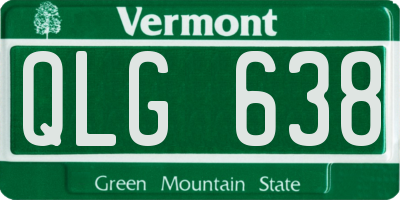 VT license plate QLG638