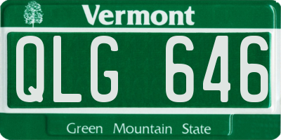 VT license plate QLG646