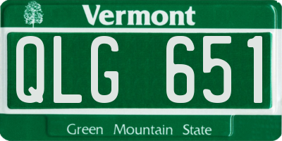 VT license plate QLG651