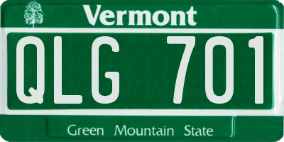 VT license plate QLG701