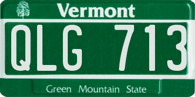 VT license plate QLG713