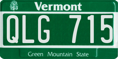 VT license plate QLG715