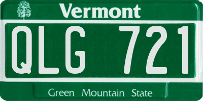 VT license plate QLG721