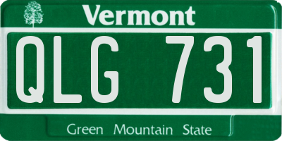 VT license plate QLG731