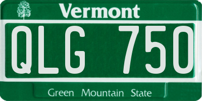 VT license plate QLG750