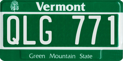 VT license plate QLG771