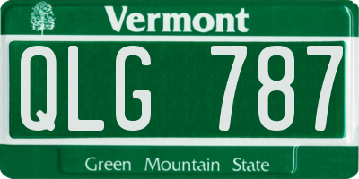 VT license plate QLG787