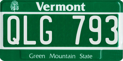 VT license plate QLG793