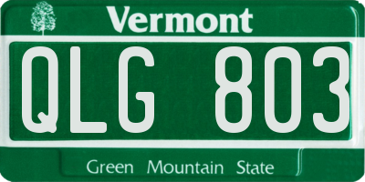 VT license plate QLG803