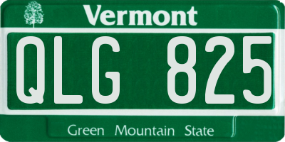 VT license plate QLG825