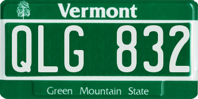 VT license plate QLG832