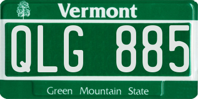 VT license plate QLG885