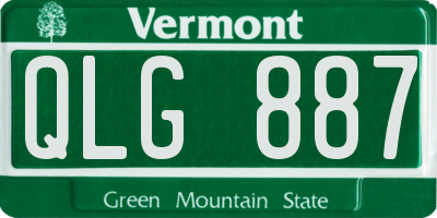 VT license plate QLG887