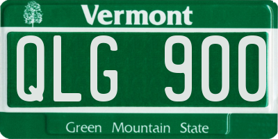 VT license plate QLG900