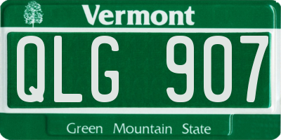 VT license plate QLG907