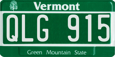 VT license plate QLG915