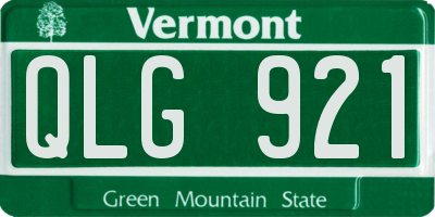 VT license plate QLG921