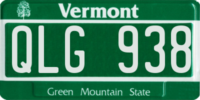 VT license plate QLG938