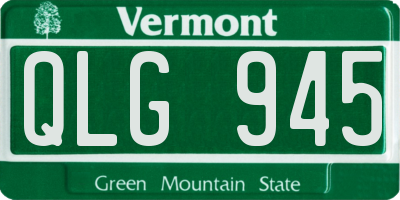 VT license plate QLG945