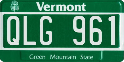VT license plate QLG961