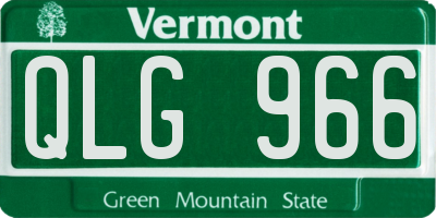 VT license plate QLG966