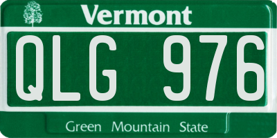 VT license plate QLG976