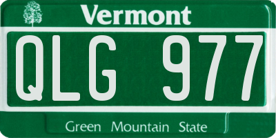 VT license plate QLG977