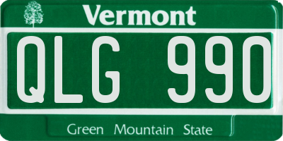 VT license plate QLG990