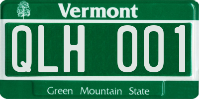 VT license plate QLH001