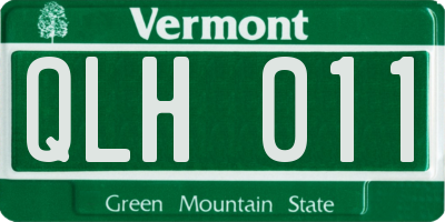 VT license plate QLH011