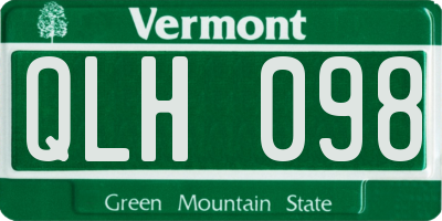 VT license plate QLH098