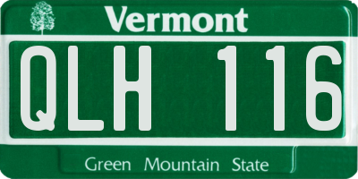 VT license plate QLH116
