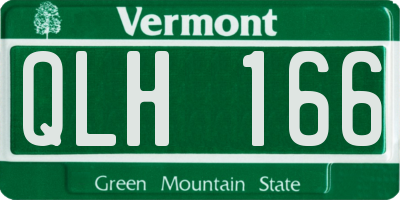 VT license plate QLH166