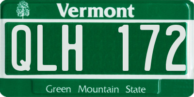 VT license plate QLH172