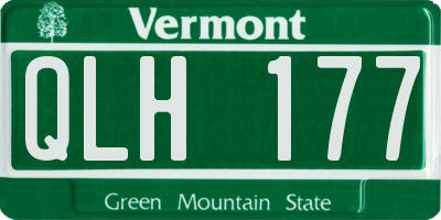 VT license plate QLH177