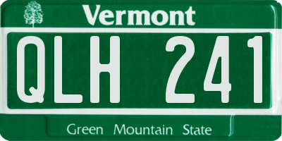 VT license plate QLH241