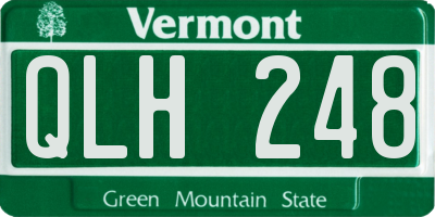 VT license plate QLH248