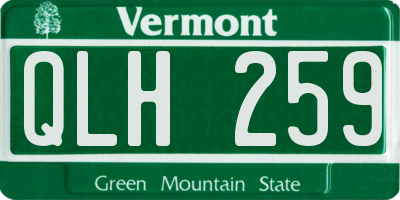 VT license plate QLH259