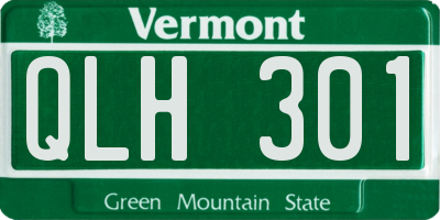 VT license plate QLH301