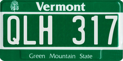 VT license plate QLH317