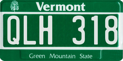 VT license plate QLH318