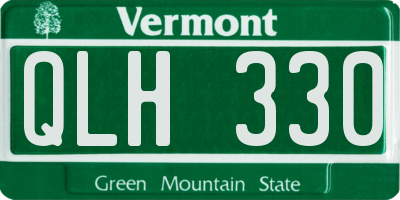 VT license plate QLH330