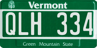 VT license plate QLH334