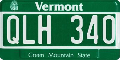 VT license plate QLH340