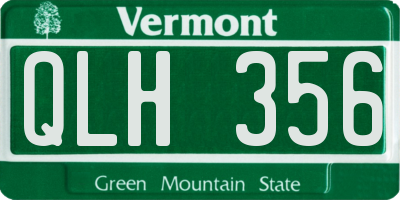 VT license plate QLH356
